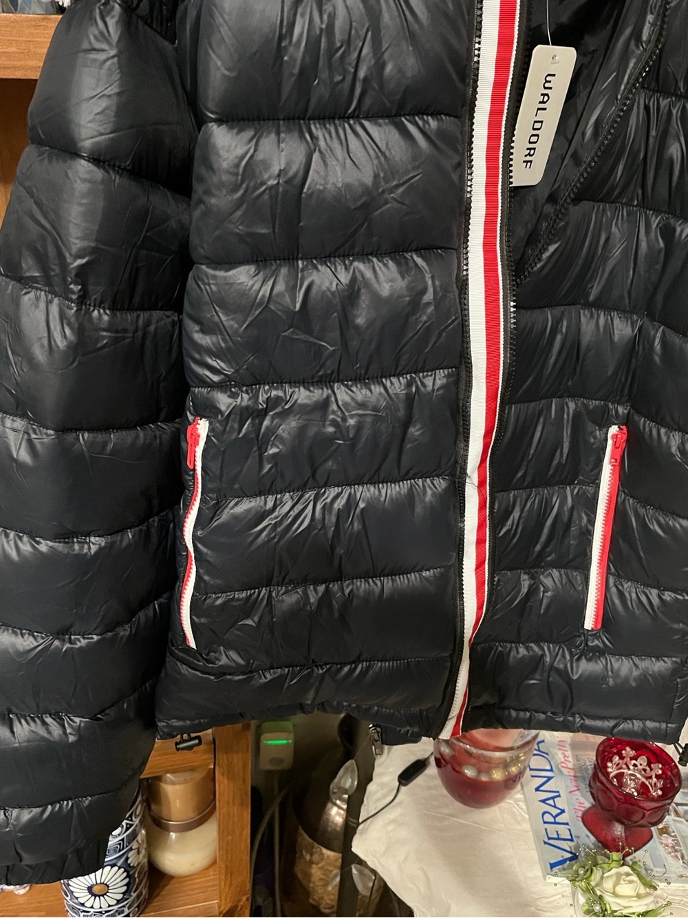 New With Tags Waldof Puffer Jacket Red And White Blue Size XL Men’s. - Picture 7 of 11